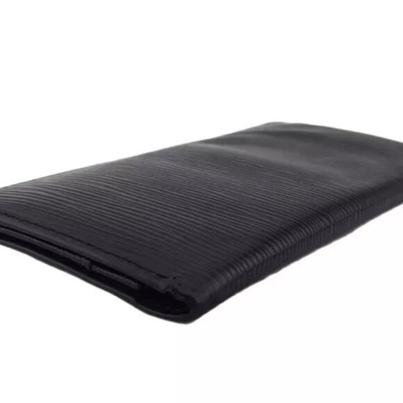 LOUIS VUITTON Bifold Billfold Epi Noir Epi Leather Authentic Used - Picture 4 of 9